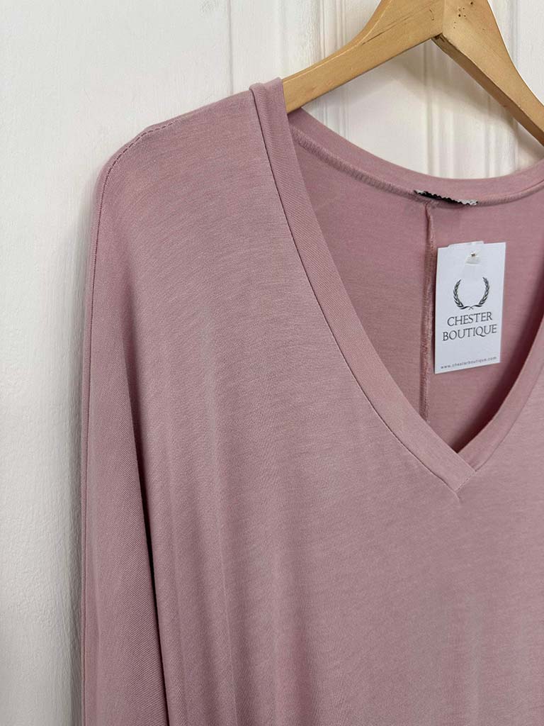 V-Neck Blush Jersey Top