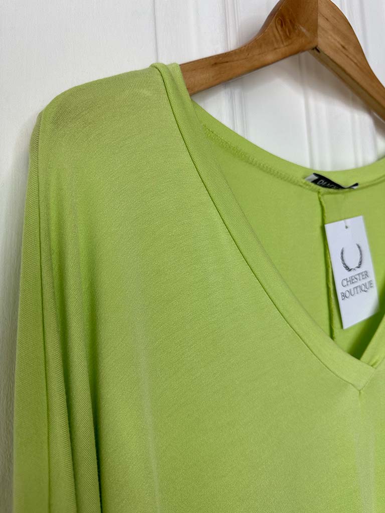 V-Neck Pistachio Jersey Top