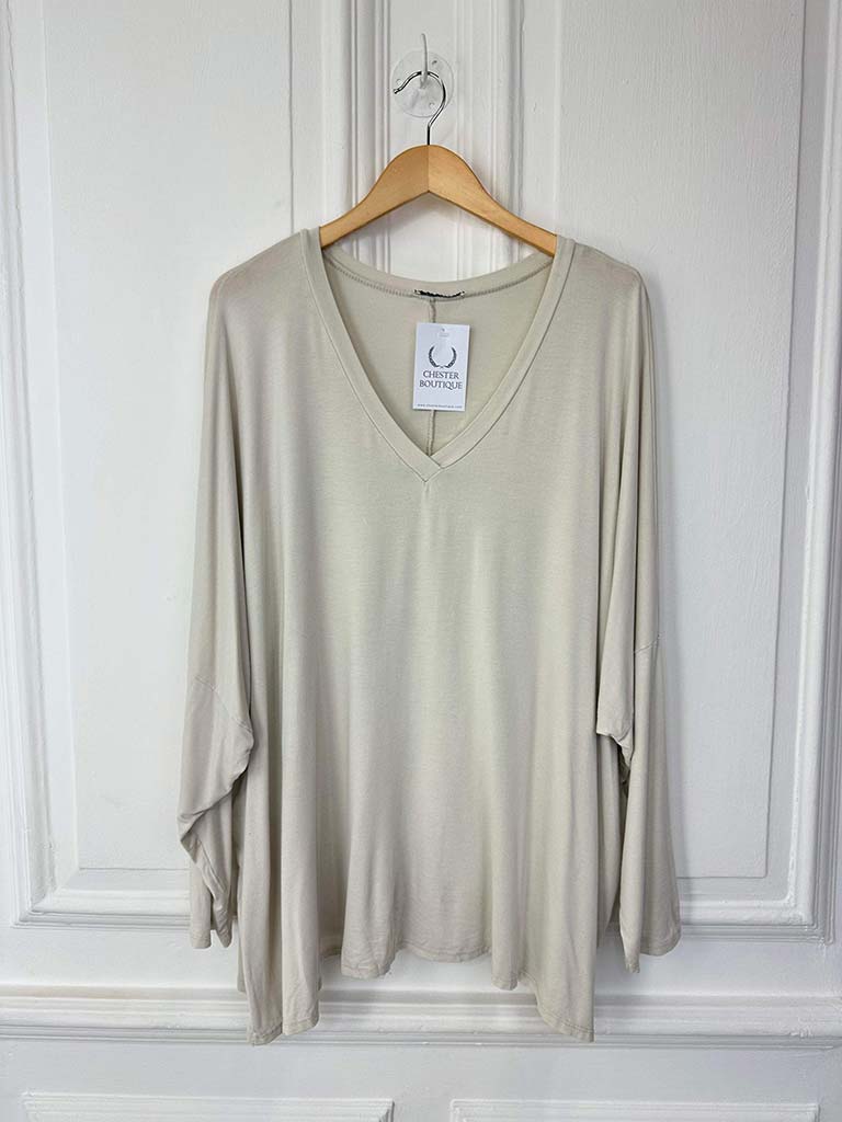 V-Neck Stone Jersey Top