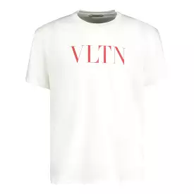 Valentino VLTN Red Logo T-Shirt White - Buy Online Now