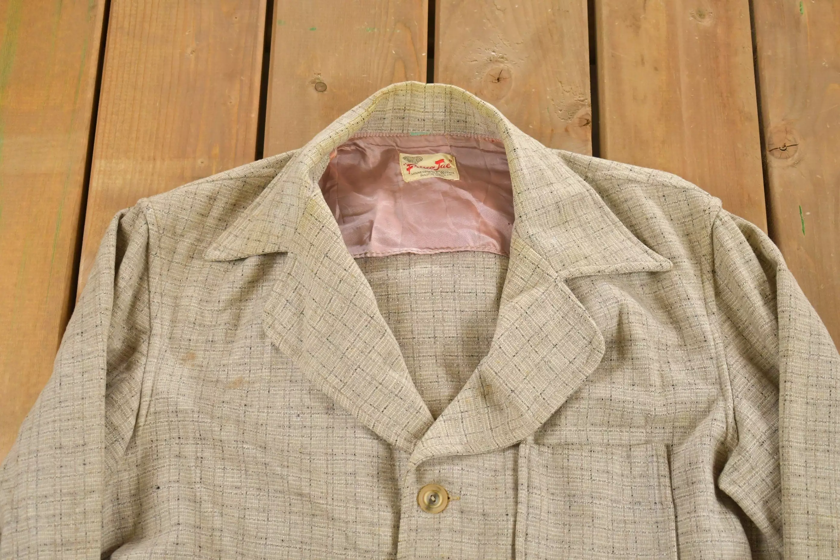 Vintage 1960s Frisco Jac Double Breasted Jacket 100% Wool USA Made