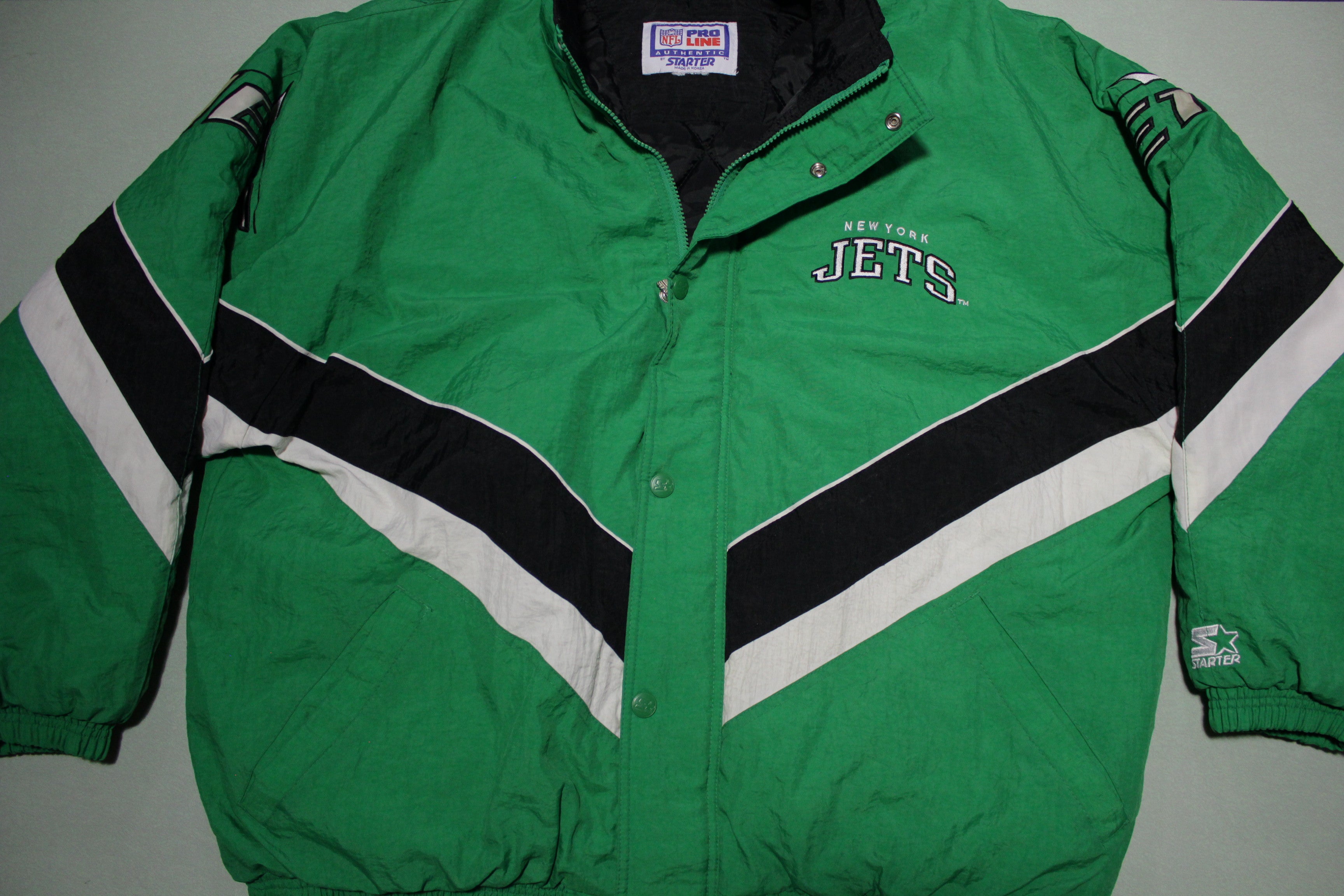 Vintage New York Jets logo 90's Starter hoodie parka jacket