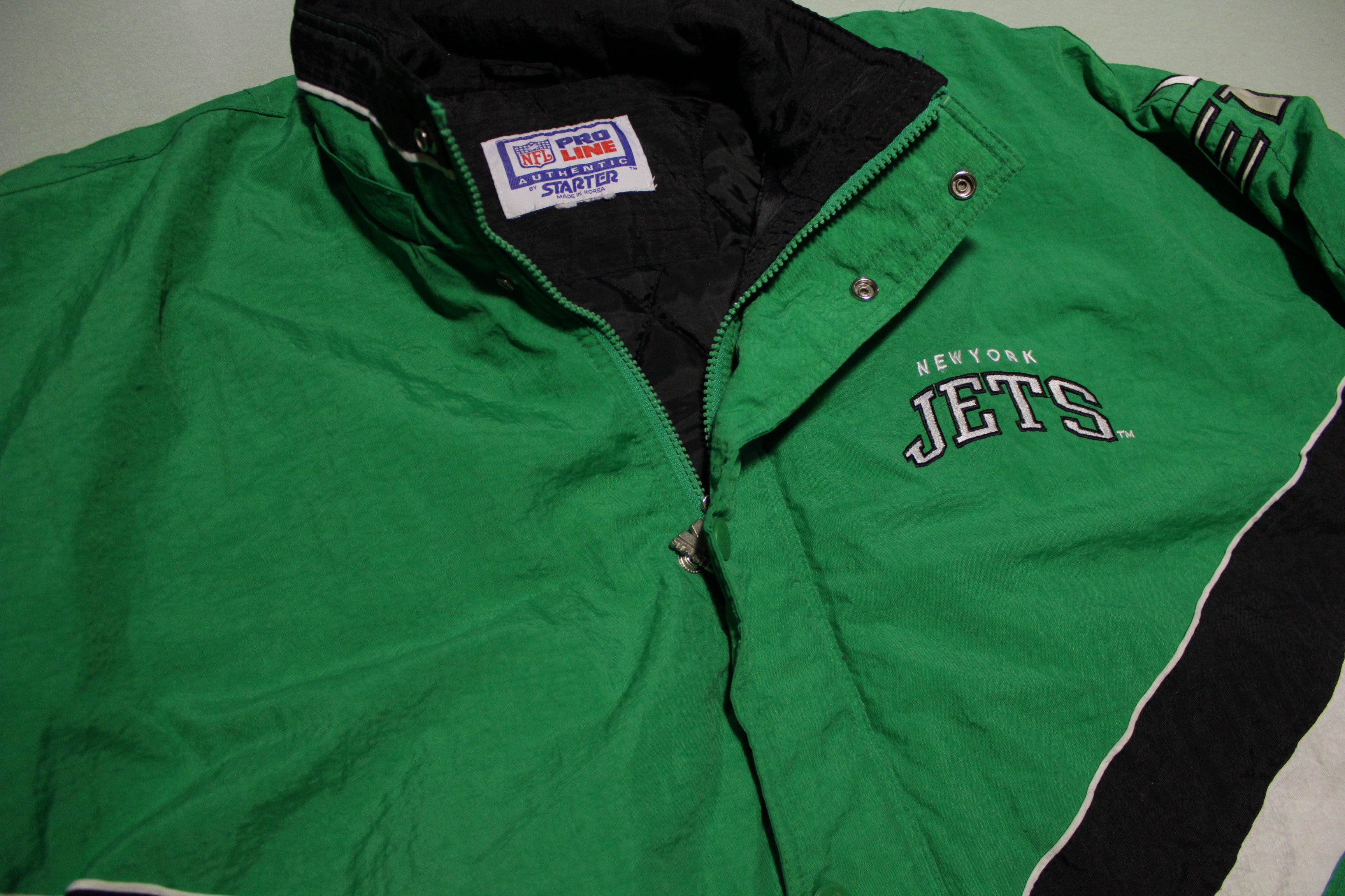 Vintage New York Jets logo 90's Starter hoodie parka jacket