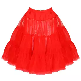 Vintage Rockabilly Petticoat Skirt in Red Net - 50s Style