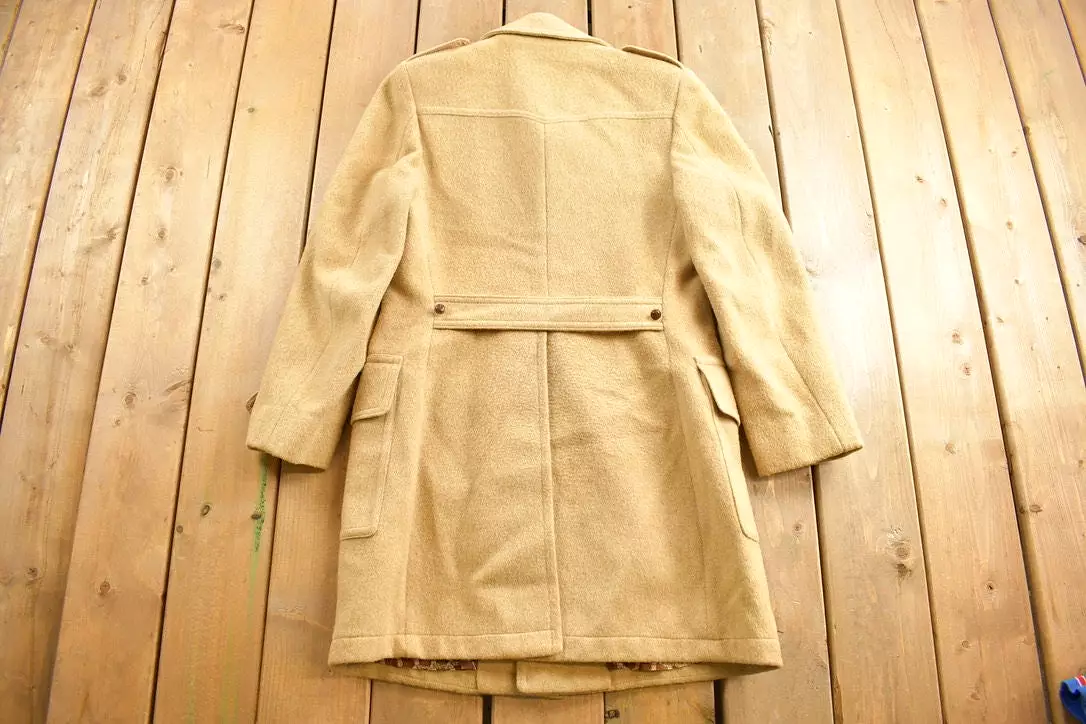 Vintage Wool Overcoat Canada Winter Trench Outerwear