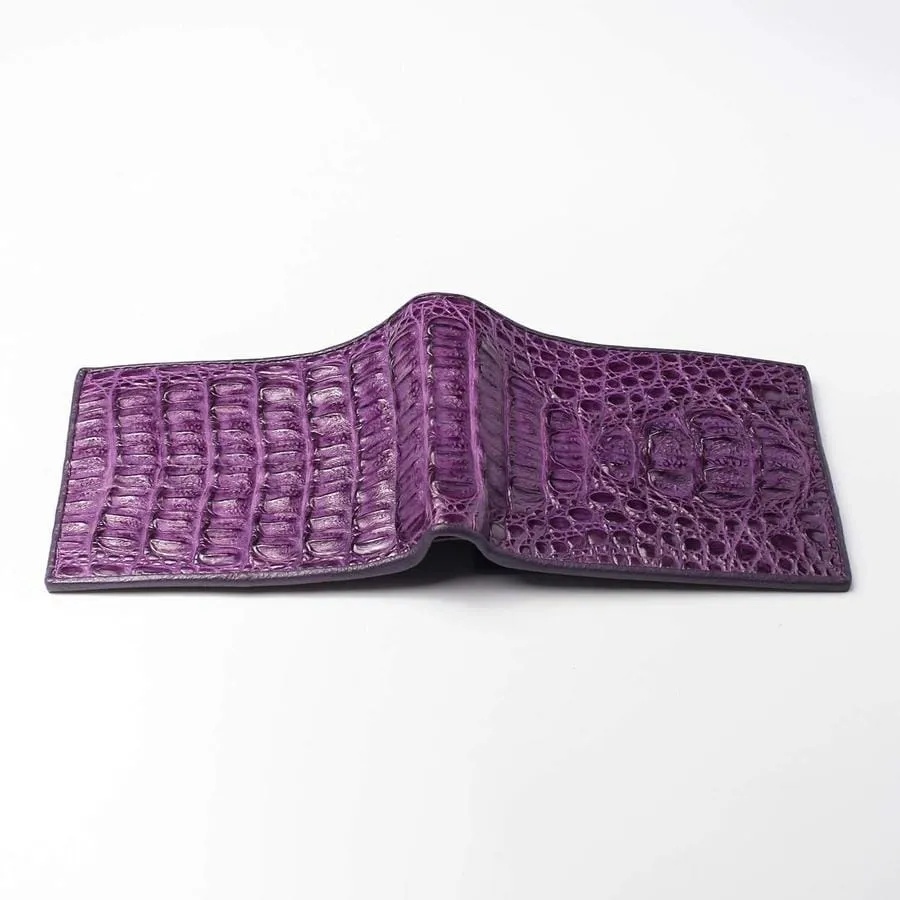 Violet Genuine Crocodile Alligator Leather Wallet