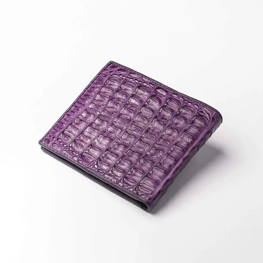 Violet Genuine Crocodile Alligator Leather Wallet