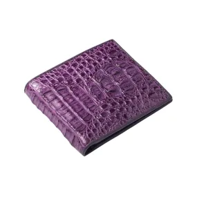 Violet Genuine Crocodile Alligator Leather Wallet