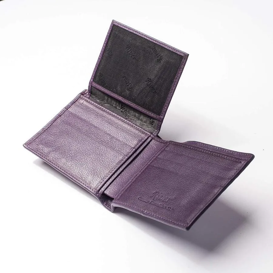 Violet Genuine Crocodile Alligator Leather Wallet