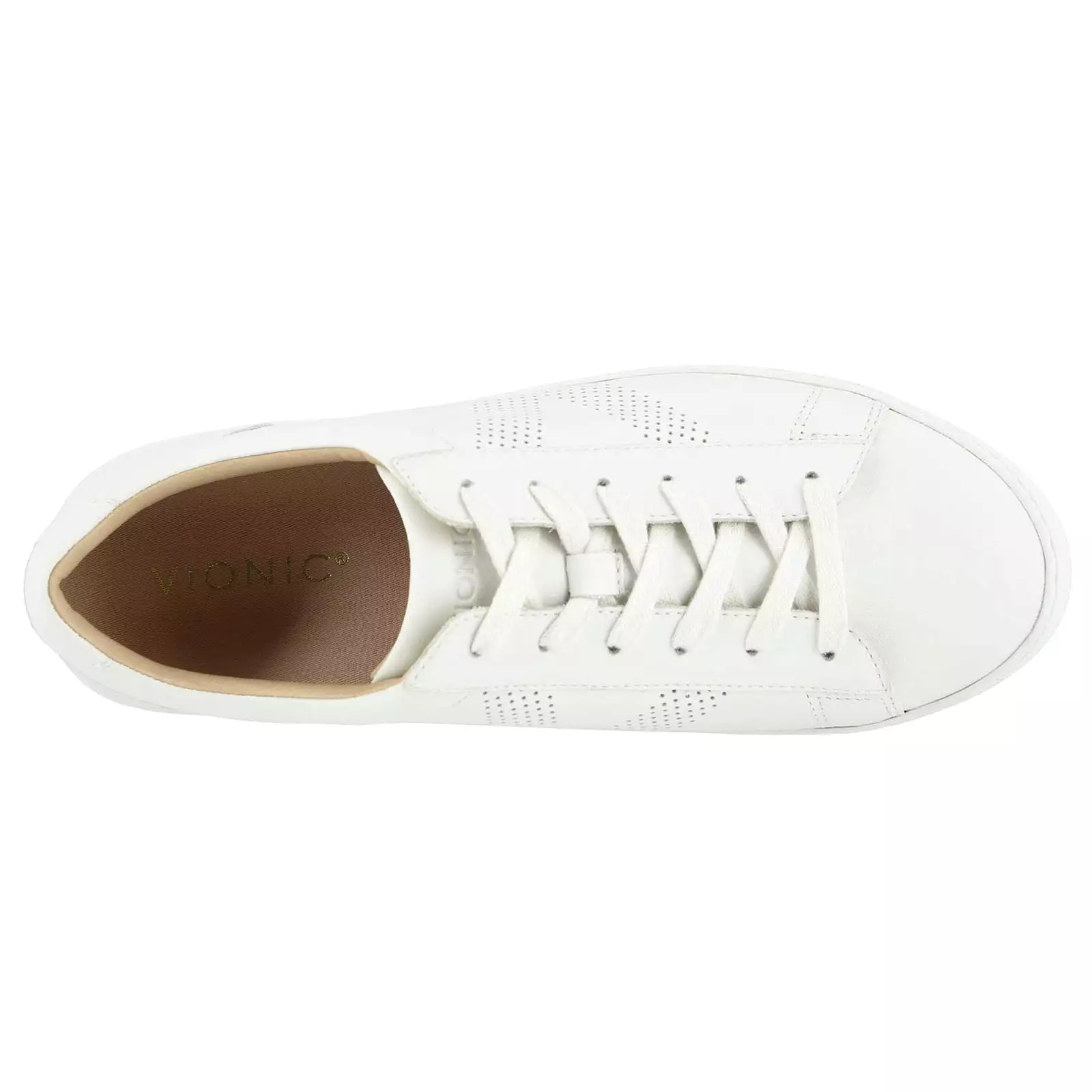 Vionic Splendid Honey Lace-Up Leather Low-Top Sneakers UK 5.5