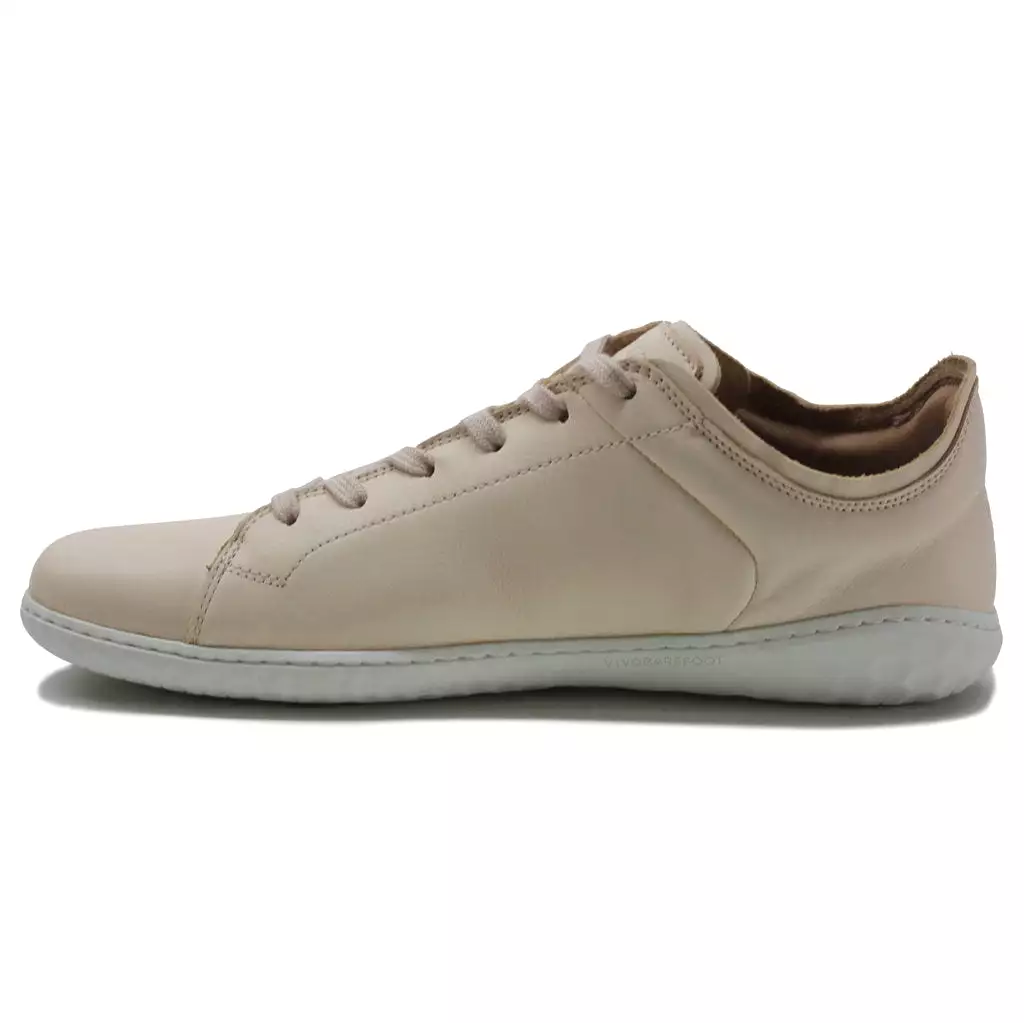 Vivobarefoot Women's Geo Court III Low-Top Trainers - Lace-Up Sneakers in Leather, UK Size 8.