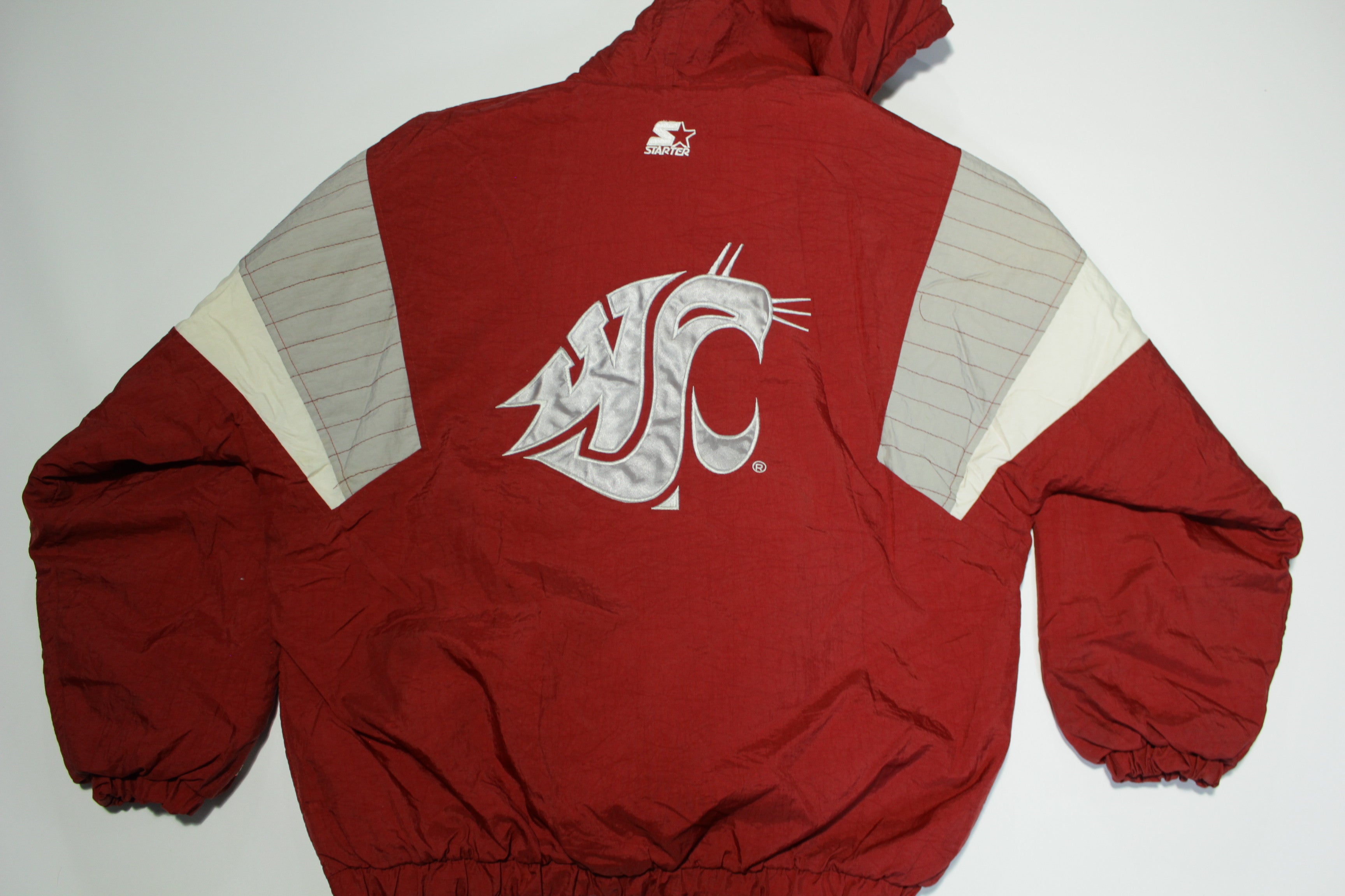 Washington State WSU 90's Vintage Hooded Puffer Parka Starter Jacket