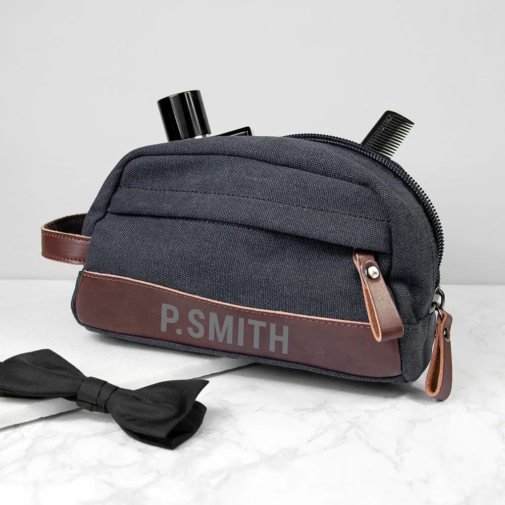 Weekender Denim Wash Bag Grey