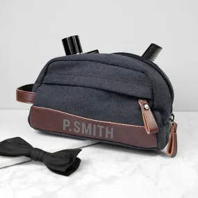 Weekender Denim Wash Bag Grey