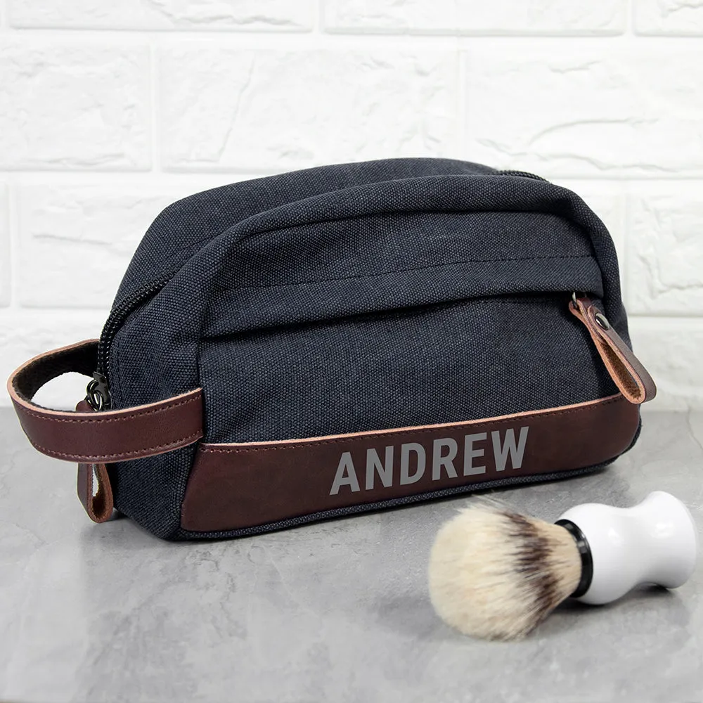 Weekender Denim Wash Bag Grey