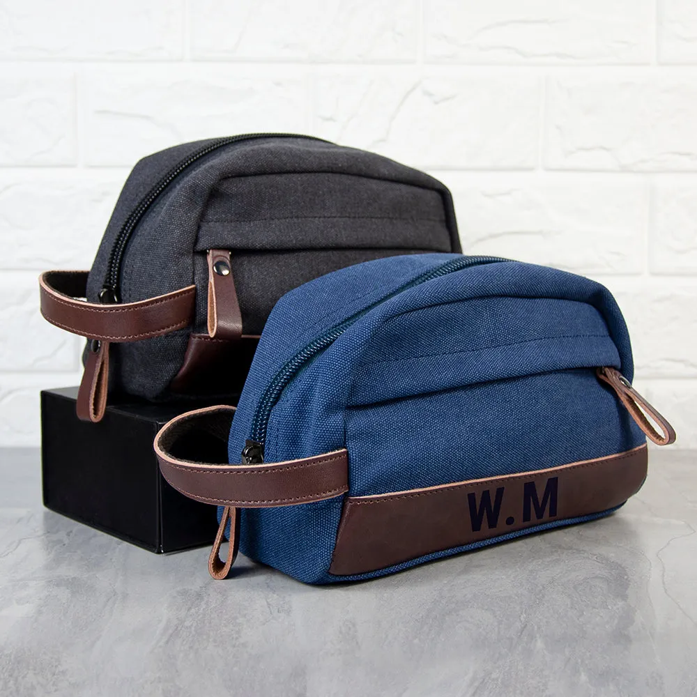 Weekender Denim Wash Bag Grey