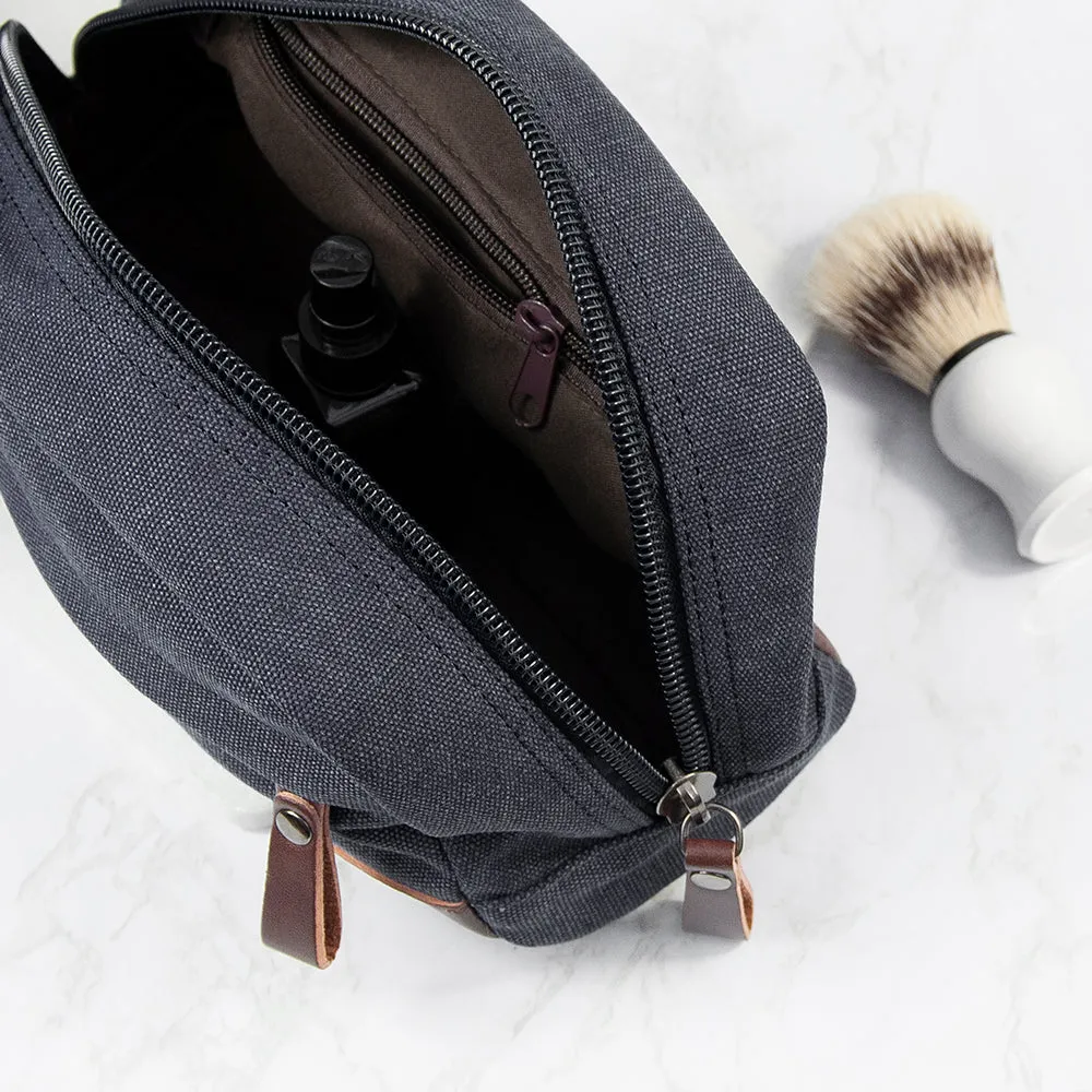 Weekender Denim Wash Bag Grey