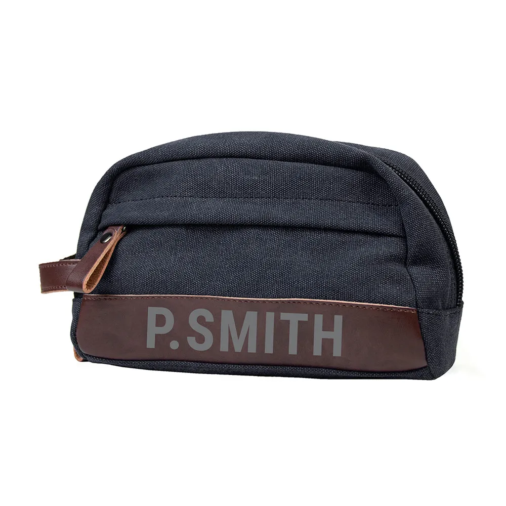 Weekender Denim Wash Bag Grey