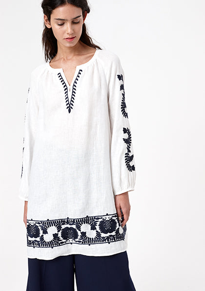 White Ethnic Tunic