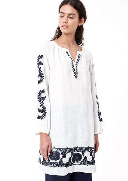 White Ethnic Tunic