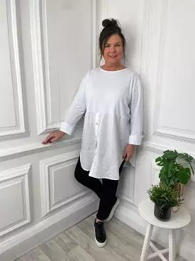 White Jersey Layering Tunic