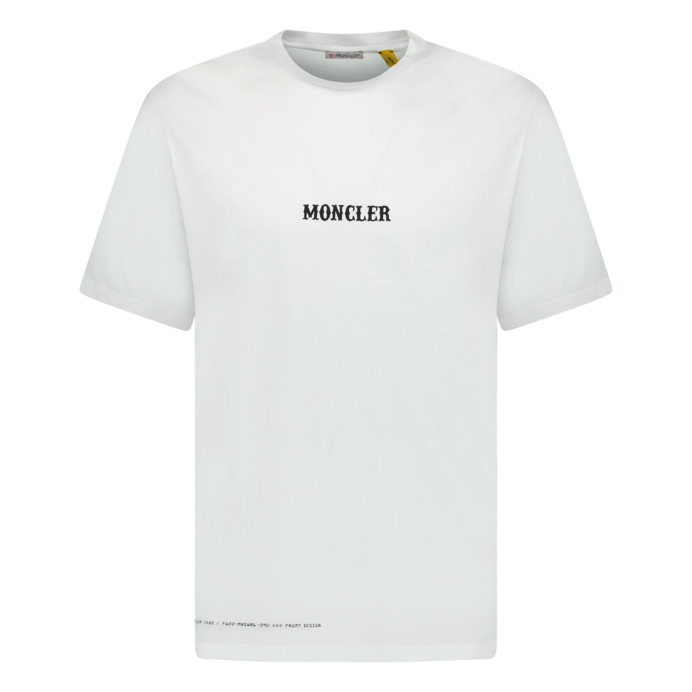 White Moncler Writing Logo T-Shirt