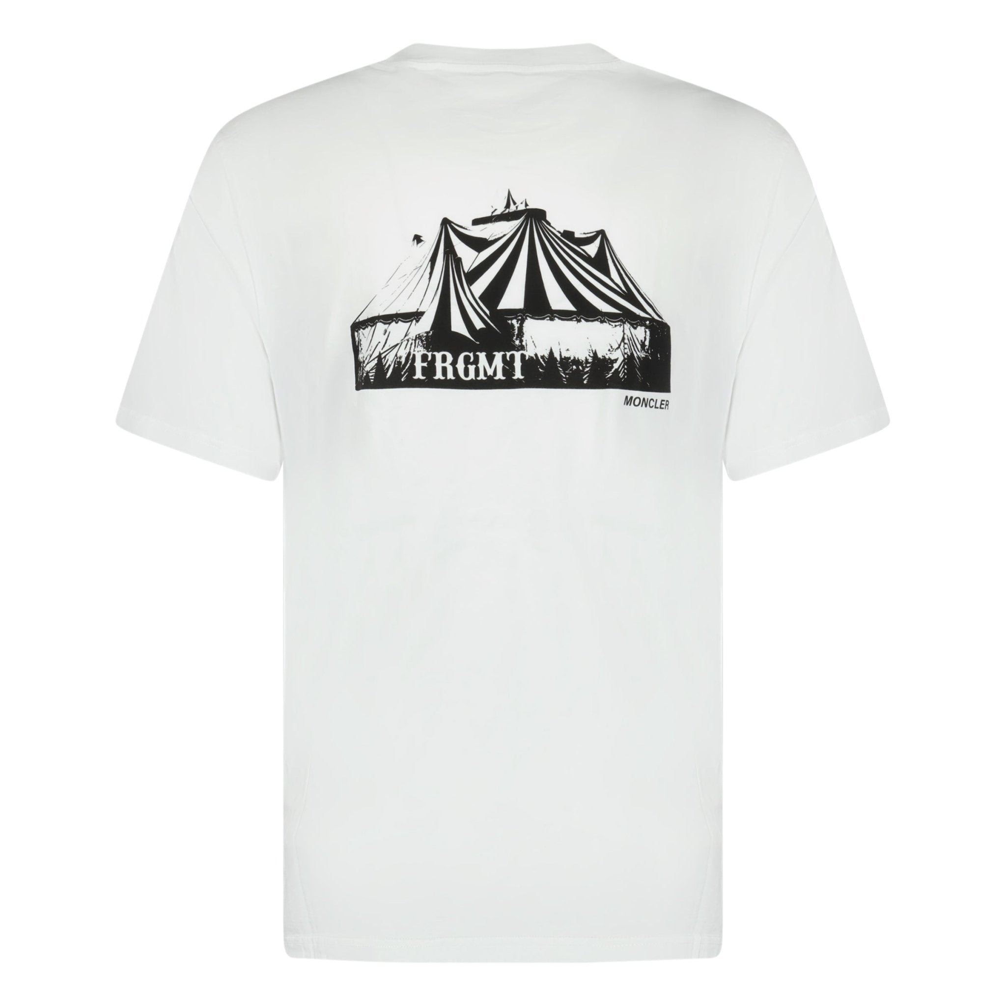 White Moncler Writing Logo T-Shirt