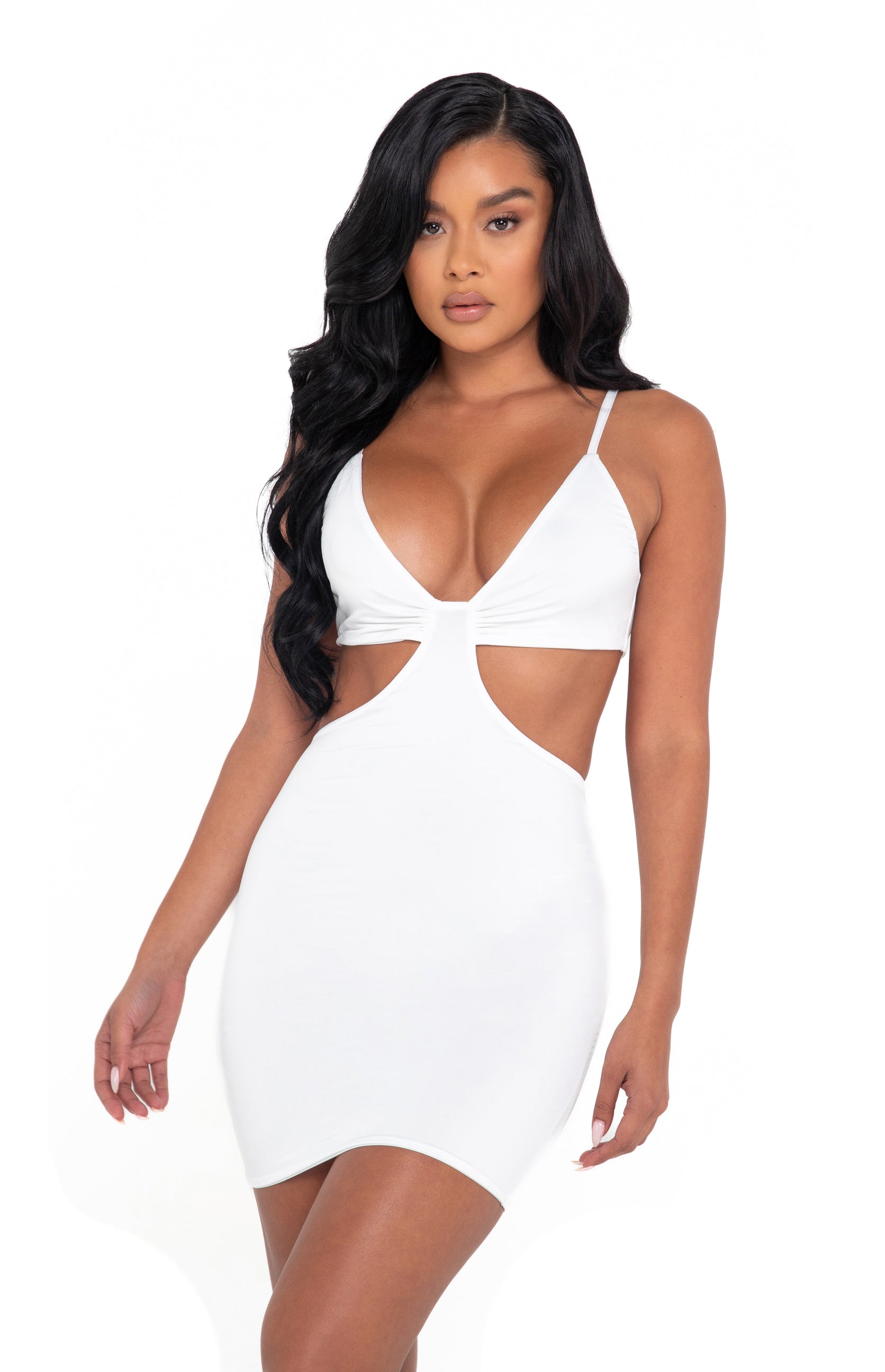 white summer club dress