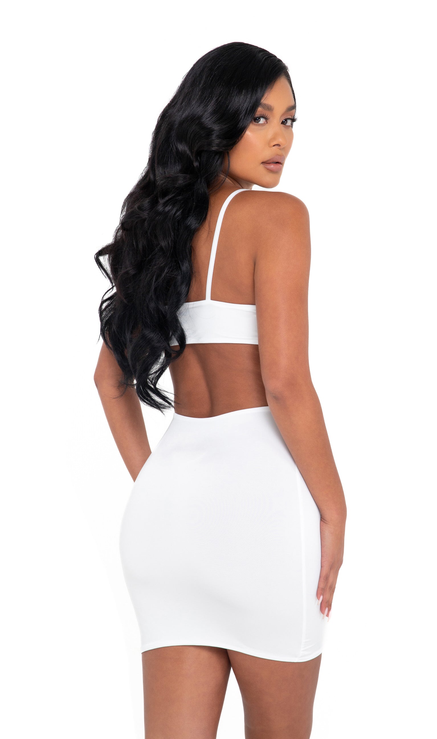 white summer club dress