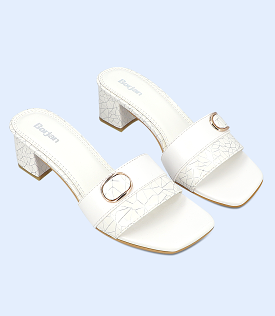 women slipper heel BW9341 white