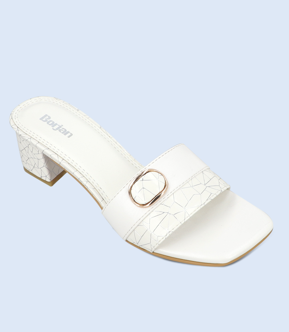 women slipper heel BW9341 white