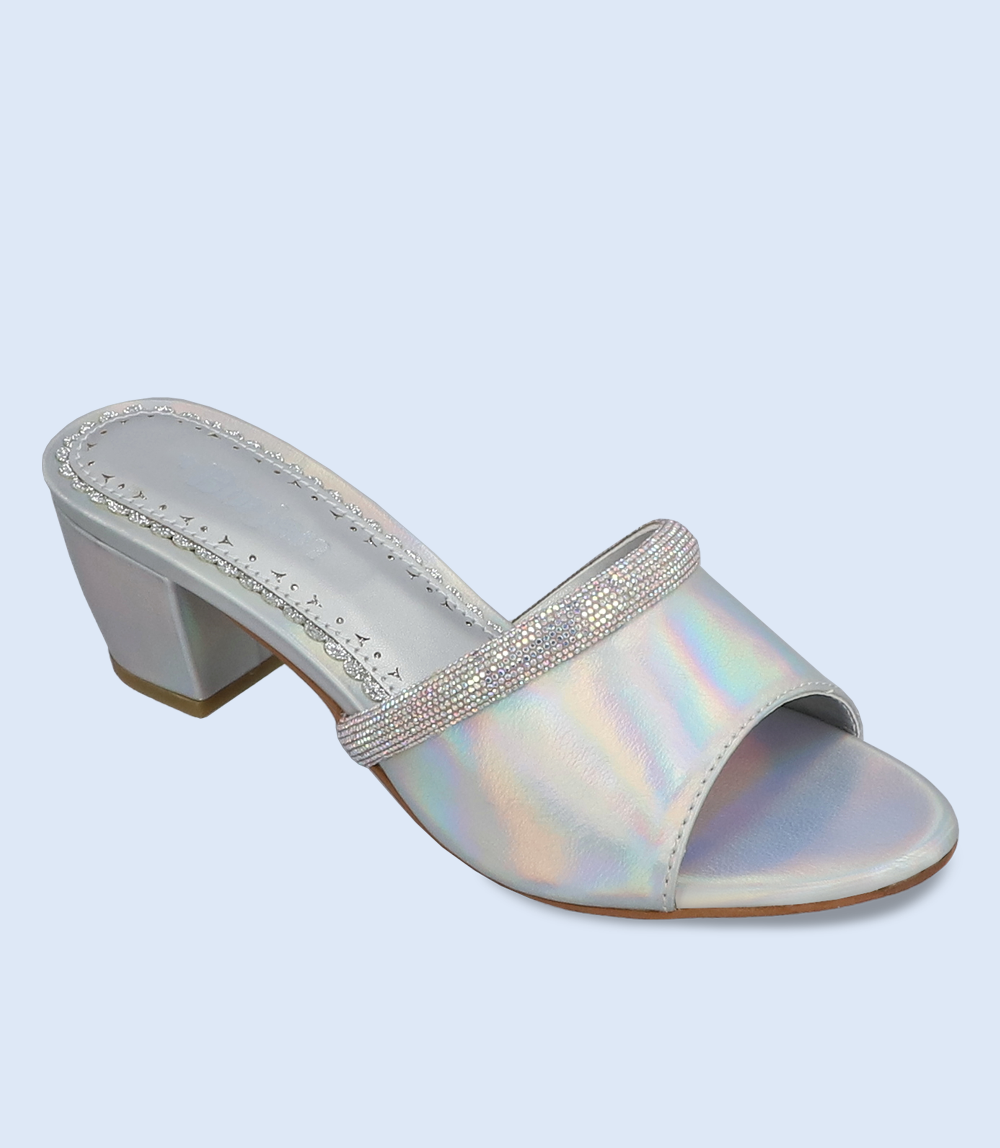 Women's Formal Slipper Heels | Silver | BW9158