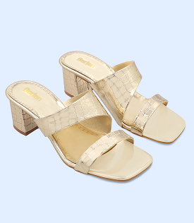 Women's formal slipper heels - BW8688 Golden color