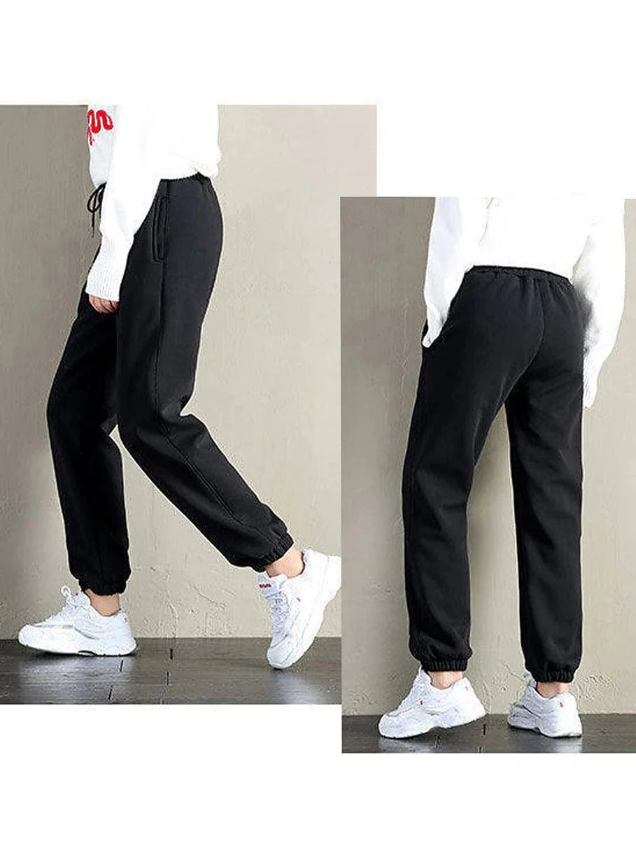 Women's High Waist Fleece Joggers for Fall and Winter