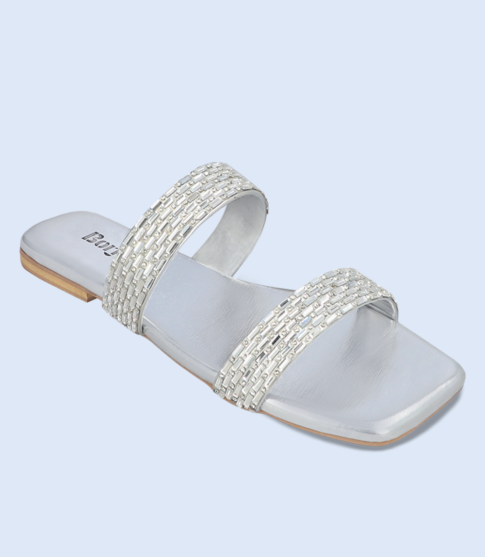 Women's Silver Formal Slipper BW8749