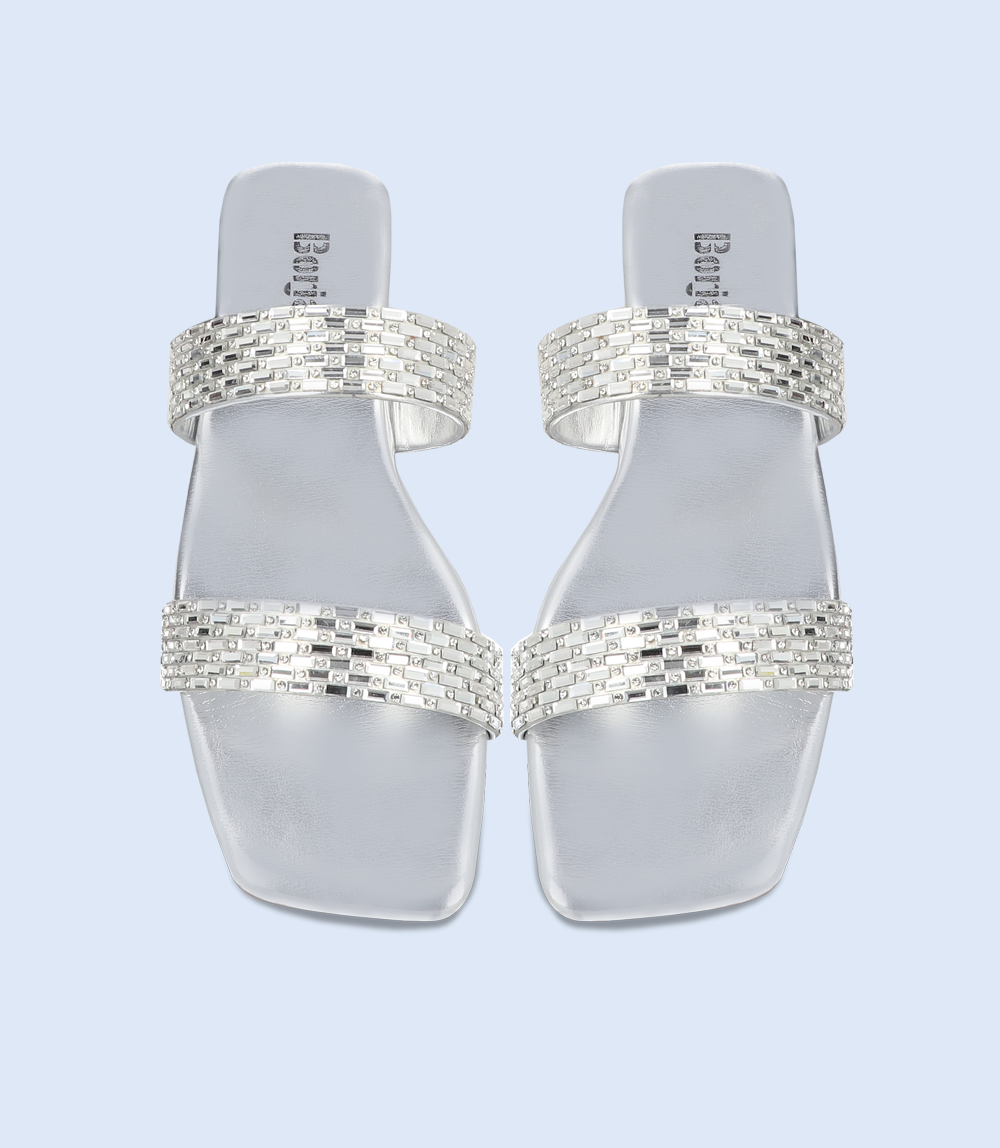 Women's Silver Formal Slipper BW8749