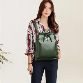 Women's Vintage Luxury Leather 4-in-1 Shoulder Crossbody Large Backpacks