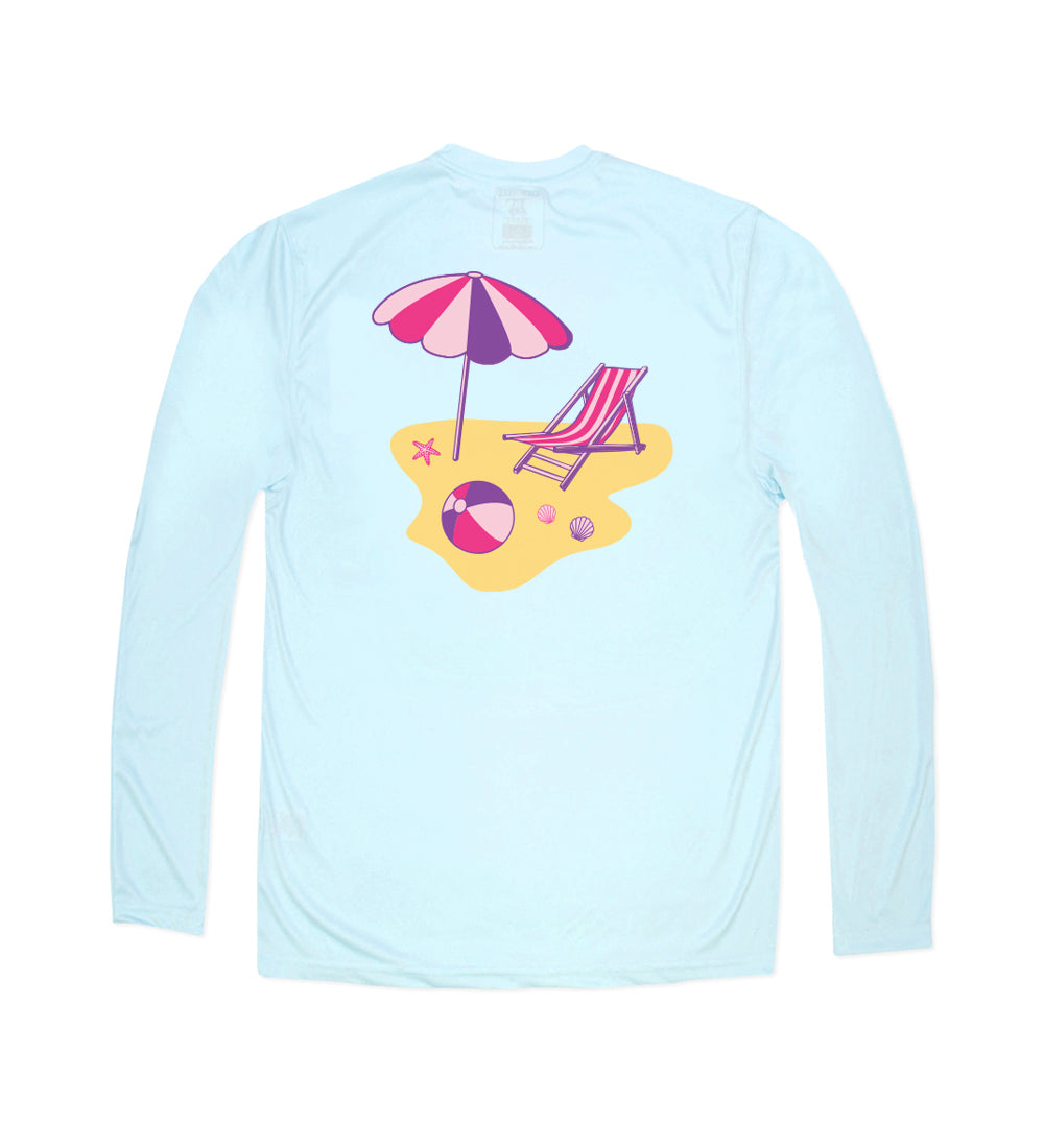 Youth Beach Chair T-Shirt - Arctic Blue