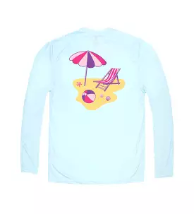 Youth Beach Chair T-Shirt - Arctic Blue