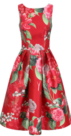 Yuliana Flower Print Dress